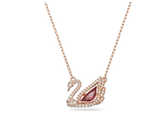 Swar*vski -Swan pendant Swan, Red, Rose gold-tone plated - 5614123