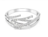 Swar*vski - Matrix bangle Mixed cuts, White, Rhodium plated - 5726292 / 5726294