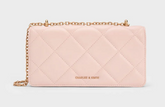 Charles & Ke*th - Paffuto Quilted Wallet On Chain - Light Pink with box