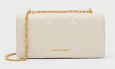 Charles & Ke*th - Paffuto Quilted Wallet On Chain - Cream with box