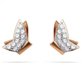 Swar*vski - Idyllia Lilia stud earrings Butterfly, White, rose gold finish - 5636427
