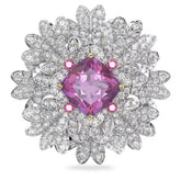 Swar*vski - Eternal Flower Brooch Flower, Pink, Mixed Metal Finish - 5642858