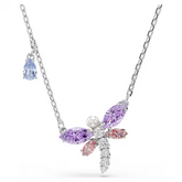Swar*vski - Arian* Grand* x Swarovski pendant Mixed cuts, Dragonfly, Multicolored, Rhodium plated - 5737383