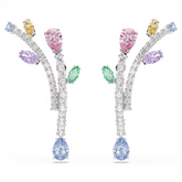 Swar*vski - Arian* Grand* x drop earrings Mixed cuts, Multicolored, Rhodium plated - 5737426