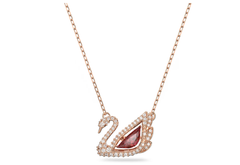 Swar*vski -Swan pendant Swan, Red, Rose gold-tone plated - 5614123