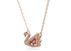Swar*vski -Swan pendant Swan, Red, Rose gold-tone plated - 5614123