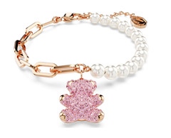 Swar*vski - Teddy bracelet Crystal pearl, Bear, Pink, Rose-Gold - 5669169