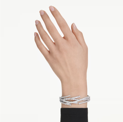 Swar*vski - Matrix bangle Mixed cuts, White, Rhodium plated - 5726292 / 5726294