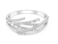 Swar*vski - Matrix bangle Mixed cuts, White, Rhodium plated - 5726292 / 5726294