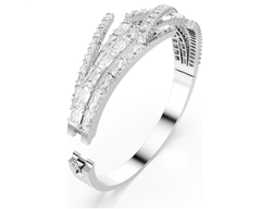 Swar*vski - Matrix bangle Mixed cuts, White, Rhodium plated - 5726292 / 5726294