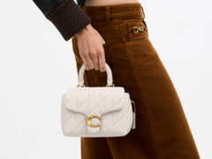 C*ACH -T*bby Top Handle Bag With Quilting - White
