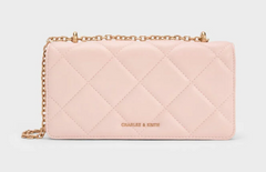 Charles & Ke*th - Paffuto Quilted Wallet On Chain - Light Pink with box