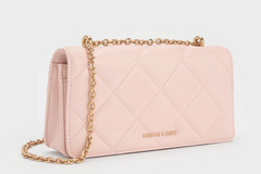 Charles & Ke*th - Paffuto Quilted Wallet On Chain - Light Pink with box