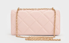 Charles & Ke*th - Paffuto Quilted Wallet On Chain - Light Pink with box