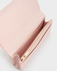 Charles & Ke*th - Paffuto Quilted Wallet On Chain - Light Pink with box