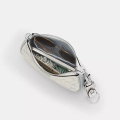 C*ACH - Ter* Mini Crossbody Bag In Signature Canvas -  Silver/Chalk/Blue