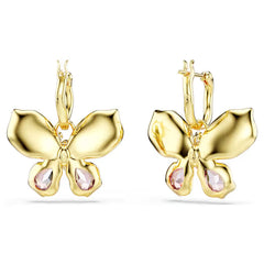 Swar*vski - Idyllia drop earrings Mixed cuts, Pavé, Butterfly, Multicolored, Gold-tone plated - 5709953