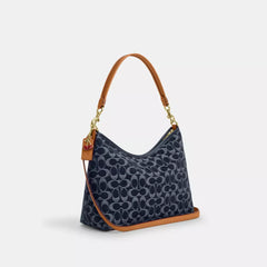 C*ACH - Laur*l Small Shoulder Bag In Signature Denim -  Im/Denim/Natural