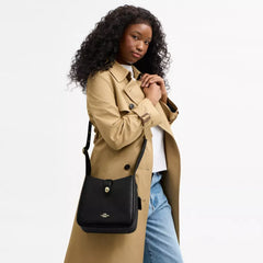 C*ACH - Hadl*y Convertible Crossbody Bag - Gold/black