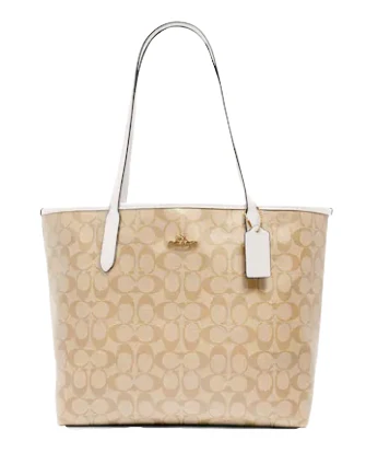 C*ACH - Medium City In Signature Canvas - Oat