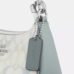 C*ACH - Ter* Mini Crossbody Bag In Signature Canvas - Silver/Chalk/Blue