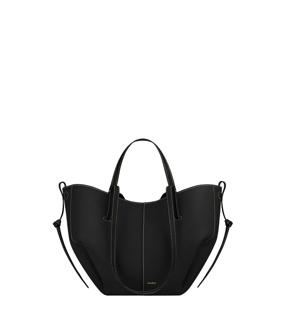 Pol*ne - Cym* Mini Edition Textured Black with Ecru Stitching