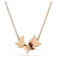 Swar*vski - Idyllia Lilia necklace Butterfly, White, rose gold finish - 5636422