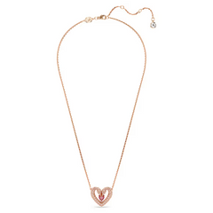 Swar*vski -  Una necklace Heart, Pink, Rose gold-tone plated - 5662874