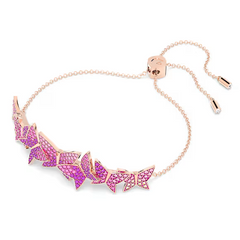 Swar*vski -Idyllia Lilia bracelet Butterfly, Pink, 18K rose gold finish - 5636431