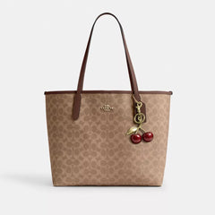 C*ACH - Cit* Tote Bag In Signature Canvas - Gold/Tan/Brown