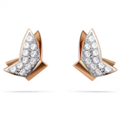 Swar*vski - Idyllia Lilia stud earrings Butterfly, White, rose gold finish - 5636427