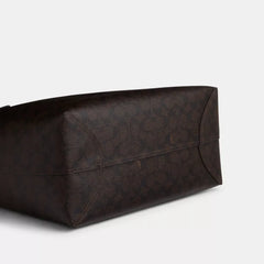 C*ACH - Cit* Tote Bag In Signature Canvas - Gold/Walnut/Black