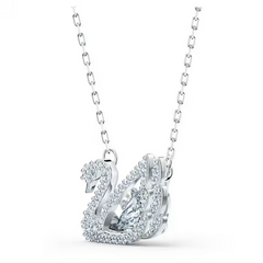 Swar*vski -  Swan necklace Dancing swan, White, Rhodium plated - 5514421