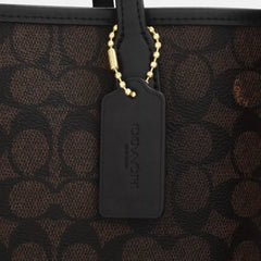 C*ACH - Cit* Tote Bag In Signature Canvas - Gold/Walnut/Black