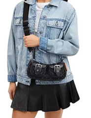C*ACH - Ashto* Baguette In Signature Denim - Black