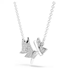Swar*vski - Idyllia Lilia necklace Butterfly, White, Rhodium plated - 5636421