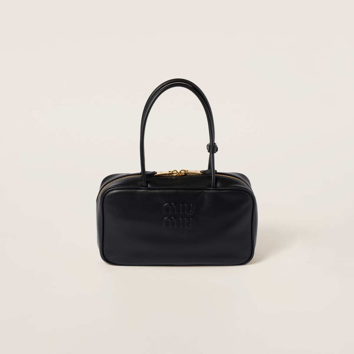 MI* - M*U - Beau leather top-handle bag - Black