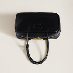 MI* - M*U - Beau leather top-handle bag - Black