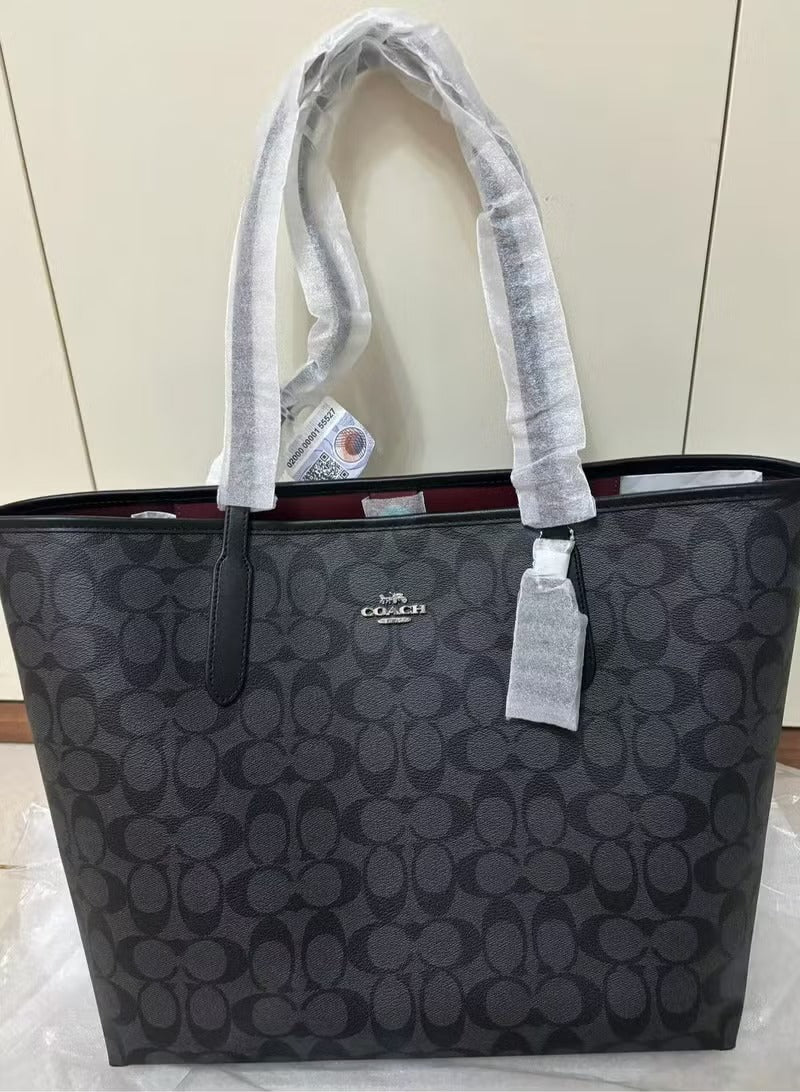 C*ACH - Large City In Signature Canvas - Gray