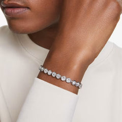 Swar*vski - Imber Tennis bracelet Round cut, White, Rhodium plated - 5682666