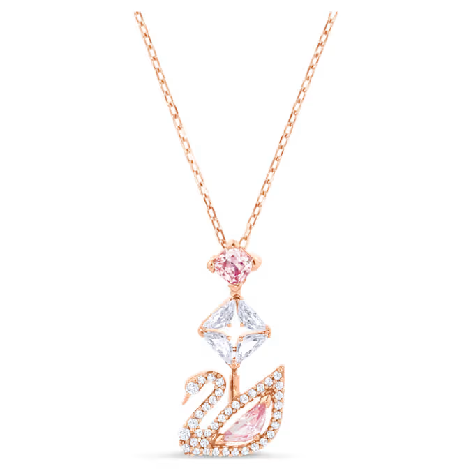 Swar*vski - Swan pendant Swan, Pink, rose gold finish - 5473024