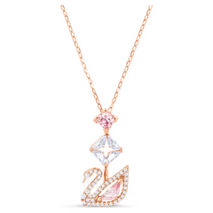 Swar*vski - Swan pendant Swan, Pink, rose gold finish - 5473024