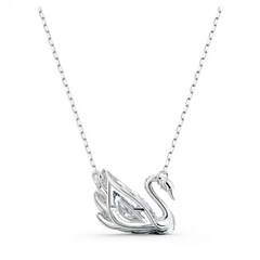 Swar*vski -  Swan necklace Dancing swan, White, Rhodium plated - 5514421