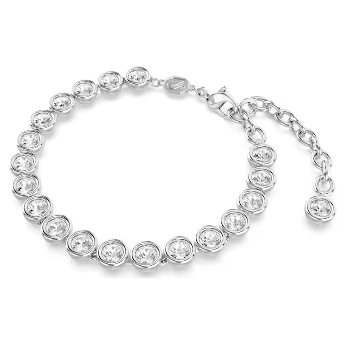 Swar*vski - Imber Tennis bracelet Round cut, White, Rhodium plated - 5682666