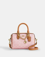 C*ACH - Mini Rowan Crossbody Bag In Signature Canvas - Pink