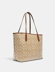 C*ACH - City Tote Bag In Signature Canvas - Signature Brown