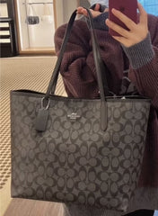 C*ACH - Large City In Signature Canvas - Gray