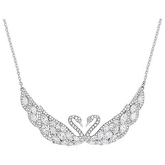 Swar*vski - Women's Double Swan Necklace - 5201962