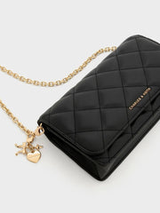 Charles & Ke*th - Arrietty Quilted Wallet On Chain - Black