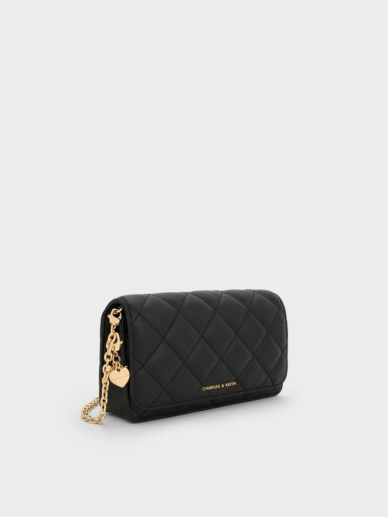 Charles & Ke*th - Arrietty Quilted Wallet On Chain - Black